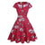 Vintage Plus Size Red Skull Φόρεμα
