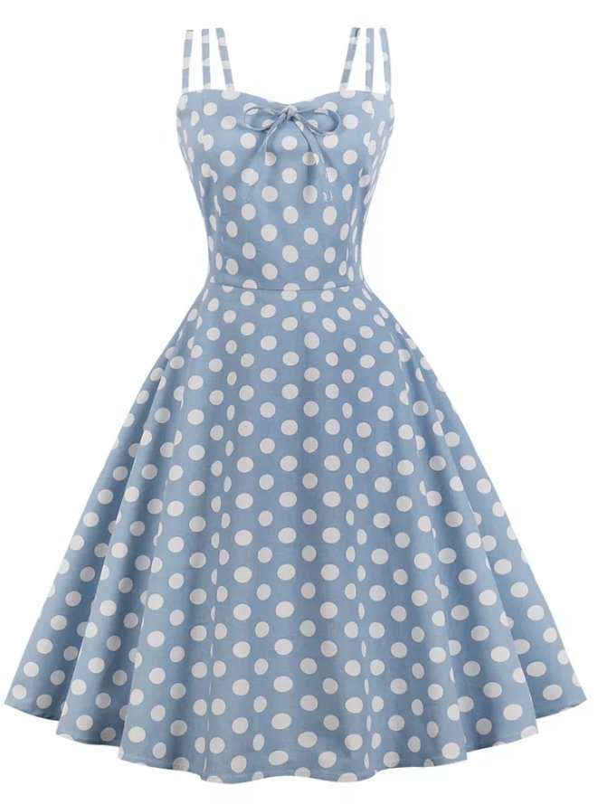 Σέξι Μπλε Φόρεμα Vintage Plus Size