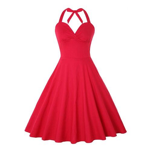 Σέξι Κόκκινο Φόρεμα Vintage Plus Size