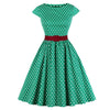 Φόρεμα Vintage Plus Size Πράσινη Ζώνη