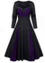 Vintage Χειμερινό Φόρεμα Plus Size Μωβ