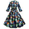 Vintage Φόρεμα Winter Navy Flowers