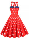 Vintage Pin Up Heart Usa Φόρεμα