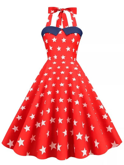 Vintage Pin Up Heart Usa Φόρεμα