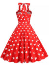 Vintage Pin Up Heart Usa Φόρεμα