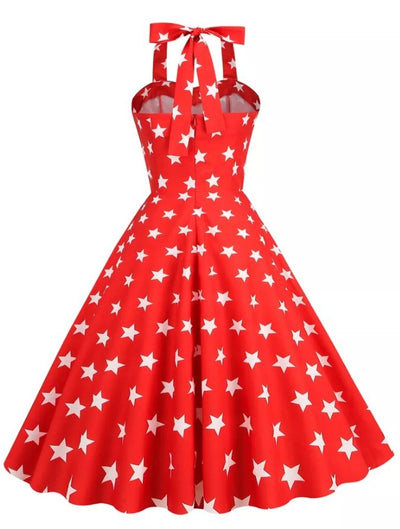 Vintage Pin Up Heart Usa Φόρεμα