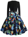 Vintage Pin Up Blue Flower Φόρεμα