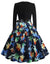 Vintage Pin Up Blue Flower Φόρεμα