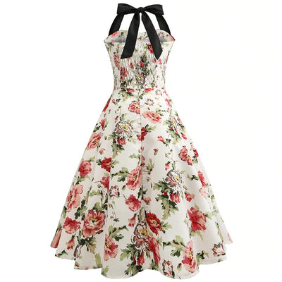 Vintage Floral Pin-Up Φόρεμα