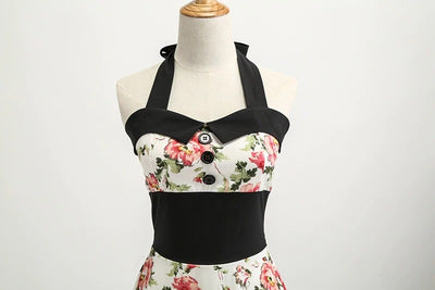 Vintage Floral Pin-Up Φόρεμα