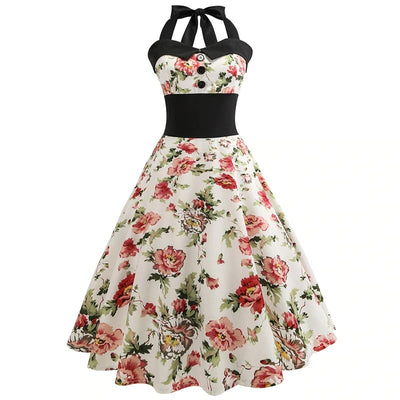 Vintage Floral Pin-Up Φόρεμα