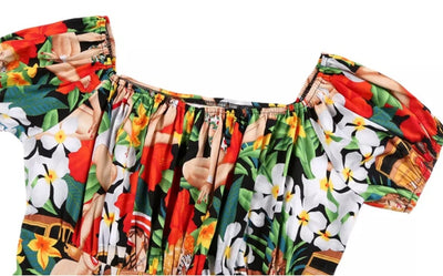 Λευκό Plus Size Vintage Pin Up Φόρεμα