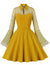Vintage Pin Up Φόρεμα Plus Size Yellow