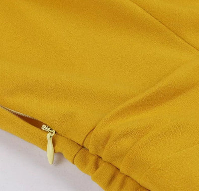 Vintage Pin Up Φόρεμα Plus Size Yellow