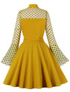 Vintage Pin Up Φόρεμα Plus Size Yellow