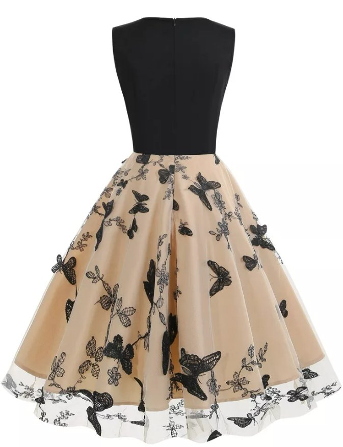 Vintage Pin Up Butterfly Φόρεμα