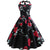 Vintage Pin Up Roses Φόρεμα