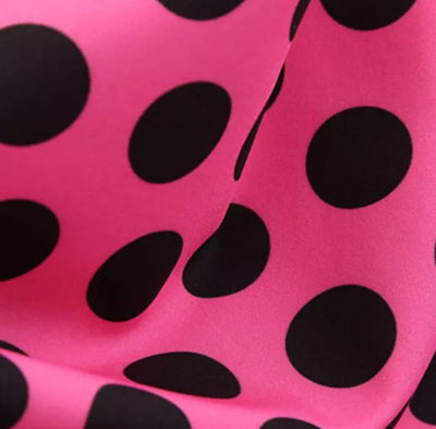 Vintage Pin Up Dress Pink Dots