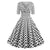 Vintage Rockabilly Φόρεμα 50s Λευκές Πουά