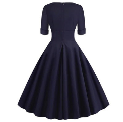 Vintage Rockabilly Φόρεμα 50s Navy