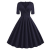 Vintage Rockabilly Φόρεμα 50s Navy