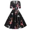 Vintage Rockabilly 50s Birds Φόρεμα