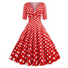 Vintage Rockabilly Φόρεμα 50s Red Πουά