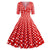 Vintage Rockabilly Φόρεμα 50s Red Πουά