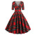 Vintage Φόρεμα Rockabilly 50s Tartan Red