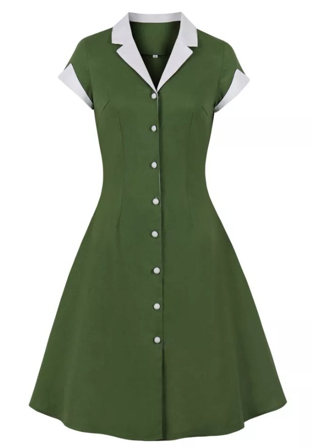 Vintage Rockabilly Φόρεμα 50s Green