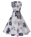 Vintage Ρομαντικό Φόρεμα Navy White