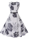 Vintage Ρομαντικό Φόρεμα Navy White