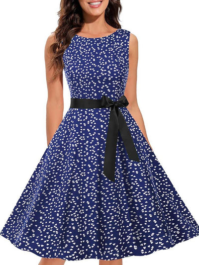 Φόρεμα Vintage Blue Hearts