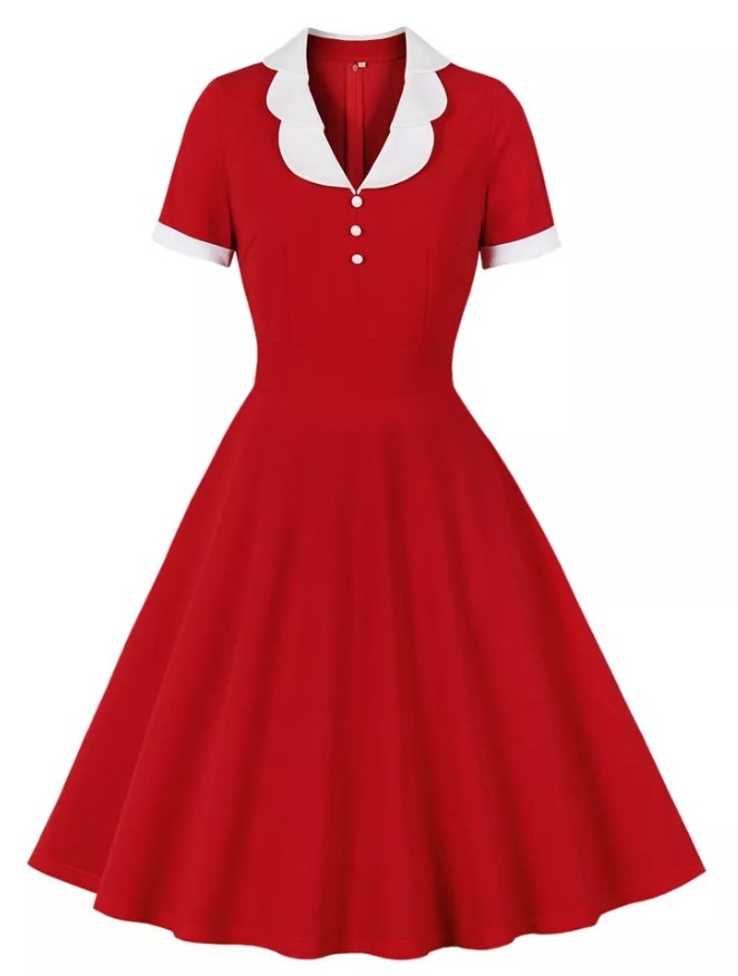 Passion Red Vintage Φόρεμα