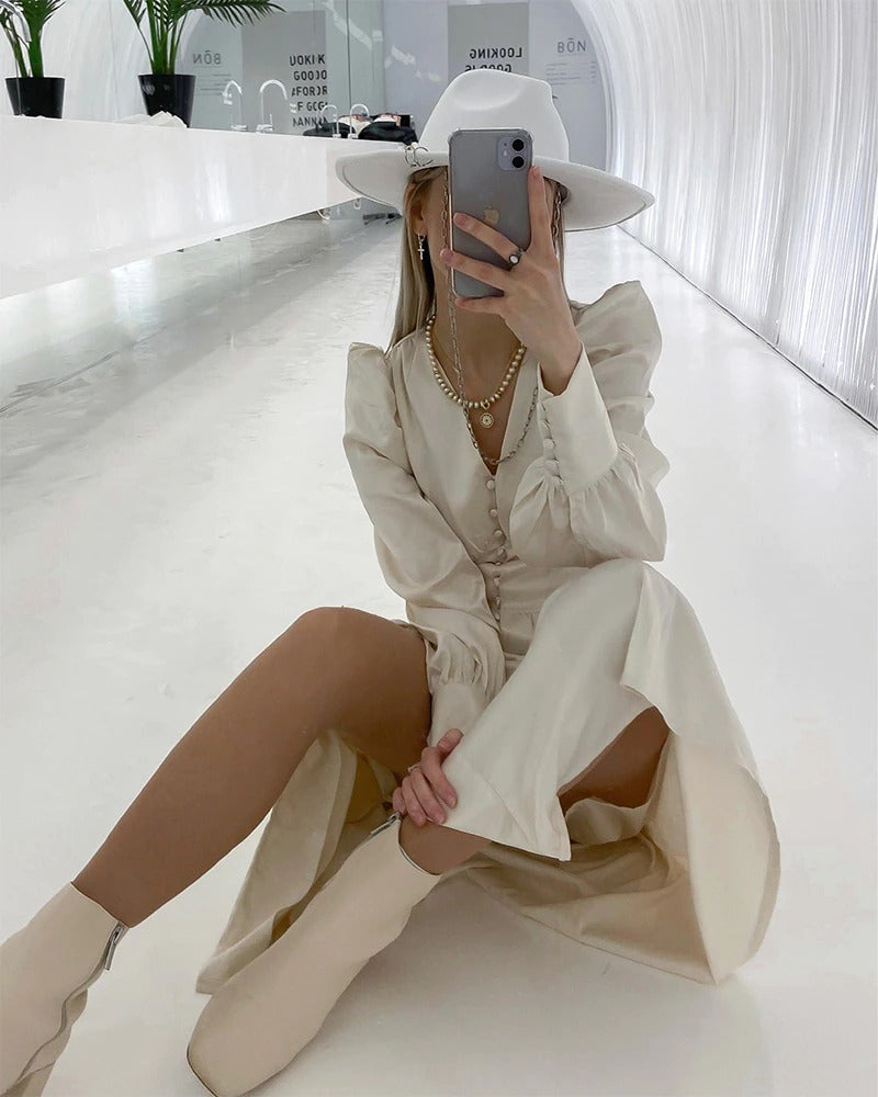 Vintage Σατέν Φόρεμα