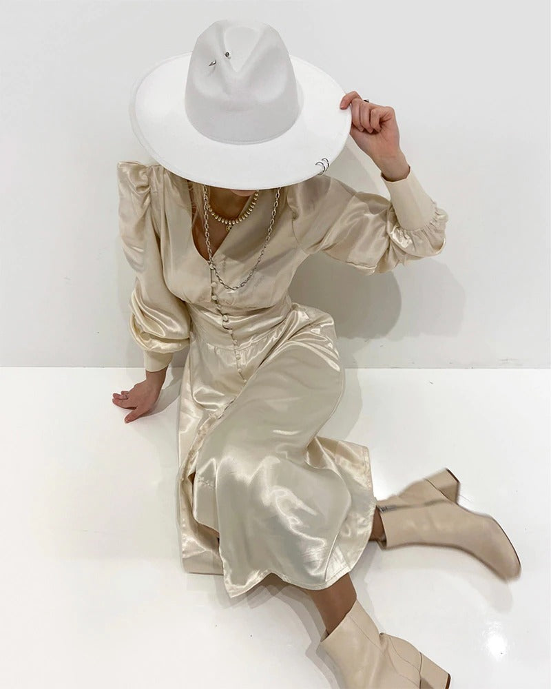 Vintage Σατέν Φόρεμα