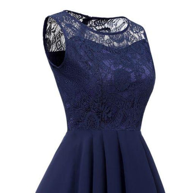 Vintage Chic Βραδινό Φόρεμα Navy