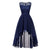 Vintage Chic Βραδινό Φόρεμα Navy