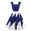 Vintage Φόρεμα Slim Waist Blue