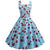 Vintage Φόρεμα 1950 Cherry Blue