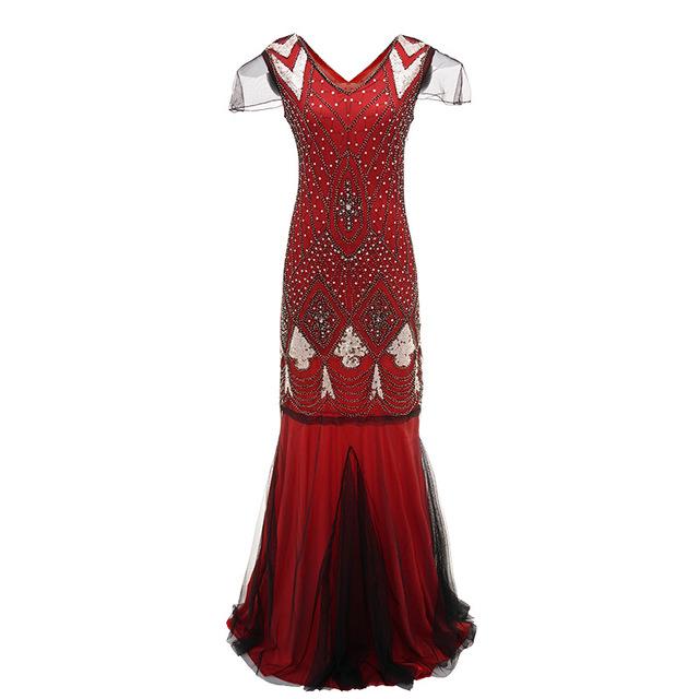 Vintage 20s Charleston Red Φόρεμα