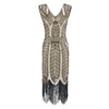 Vintage 20s Gatsby Beige Φόρεμα
