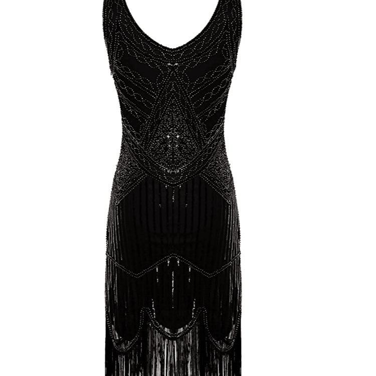 Vintage 20s Φόρεμα Gatsby Μαύρο