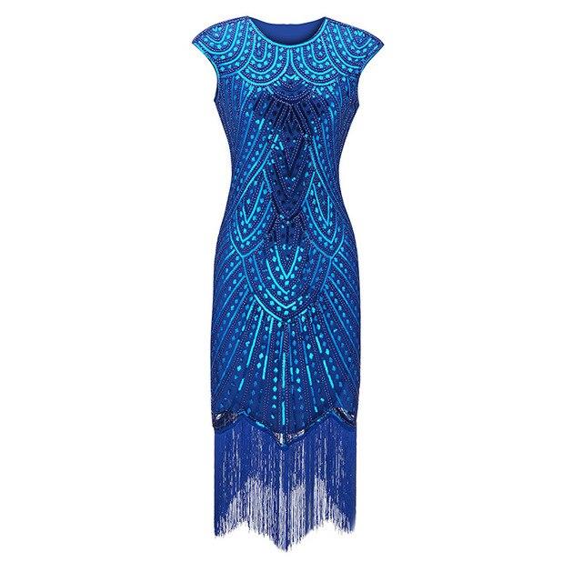 Μπλε Φόρεμα 20s Plus Size