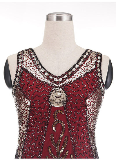 Vintage 20s Plus Size Red Charleston Φόρεμα
