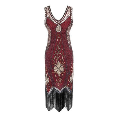 Vintage 20s Plus Size Red Charleston Φόρεμα