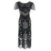 Vintage 20s Plus Size Φόρεμα Μαύρο