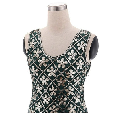 Vintage Χρυσό Φόρεμα 20s Plus Size