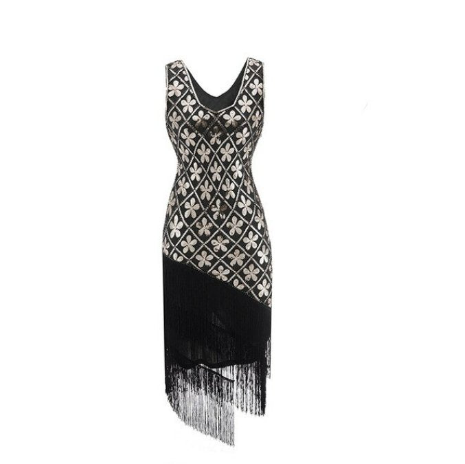 Vintage Χρυσό Φόρεμα 20s Plus Size