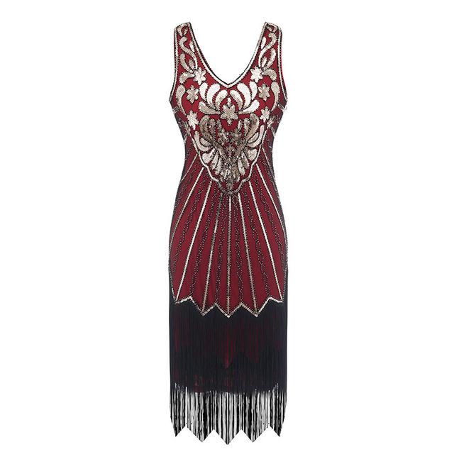 Vintage 20s Plus Size Κόκκινο Φόρεμα